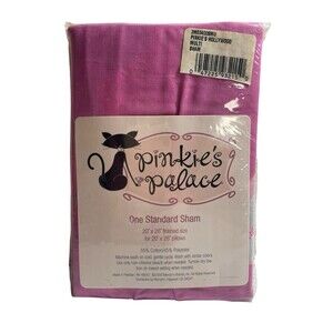 Vintage Pinkie’s Palace Pillow Sham Black Cat Pink Cheetah Hollywood Kitten New
